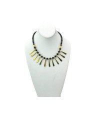 Display Handmade African Brass Spokes Necklace