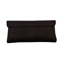 Jute Clutch Purse Brown Back