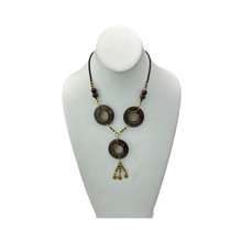 Maasai Bead Coconut Shell Disc Necklace