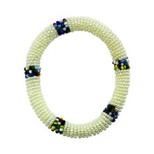 Milele Maasai Bracelet - Pearl White