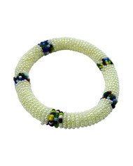 Milele Maasai Bracelet - Pearl White