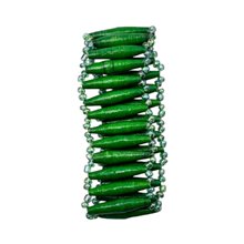 Green Uganda Paper Bead Stretch Bracelet