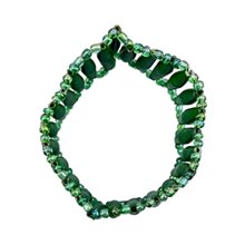 Green Uganda Paper Bead Stretch Bracelet Top