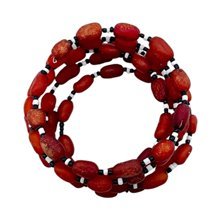 River Amber Seed Bead Bracelet