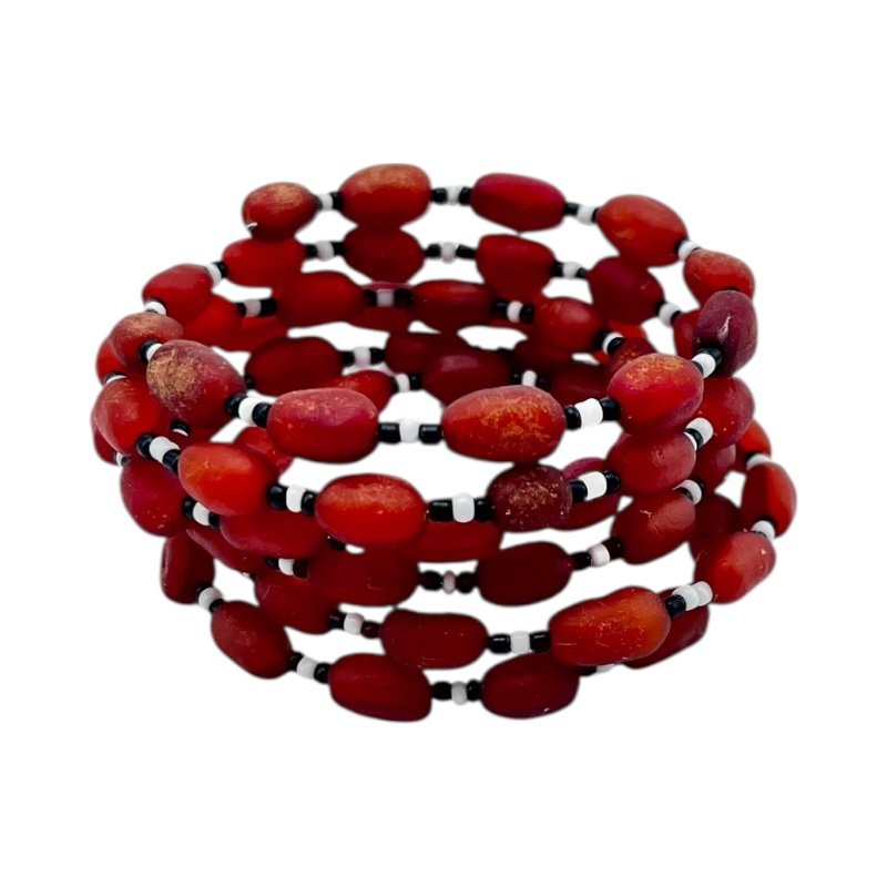 River Amber Seed Bead Bracelet