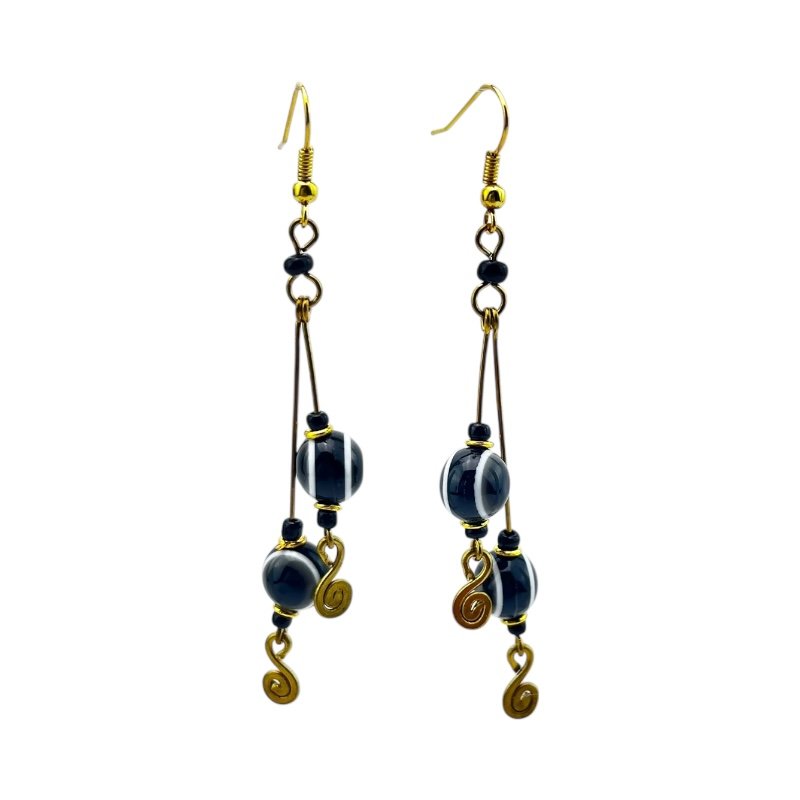 Handmade African Evil Eye Earrings