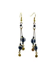 African Handmade Brass Evil Eye Earrings