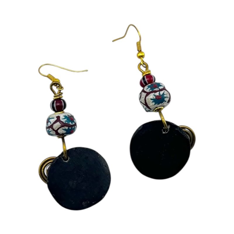 Unique Handmade African Cow Bone Earrings