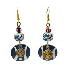 Unique Handmade African Cow Bone Earrings