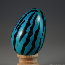 Blue Tiger Print Kisii Soapstone Easter Eggs