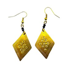 Almasi Mchoro Brass Earrings