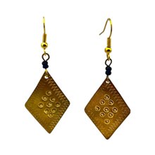 Almasi Mchoro Brass Earrings
