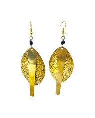 Unique African Brass Handmade Earrings Black