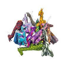 Kitenge Safari Giraffe Animal Ornament Variations