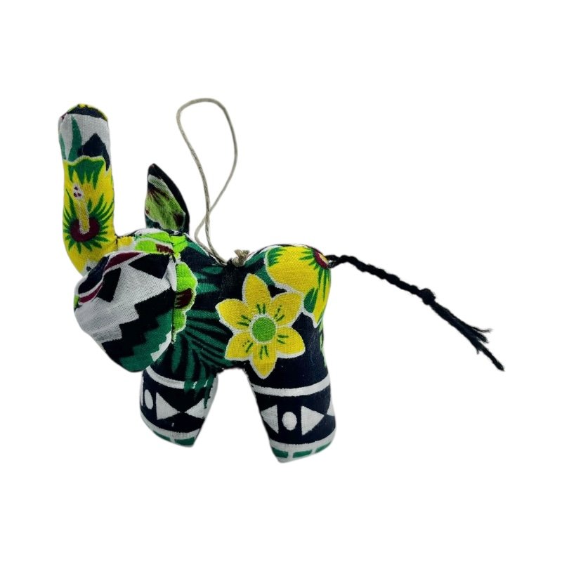 Kitenge Safari Animal Ornament – Elephant (Assorted Fabrics)