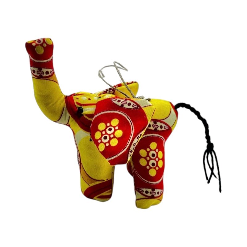 Kitenge Safari Animal Ornament – Elephant (Assorted Fabrics)