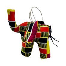 Kitenge Fabric Elephant Ornament