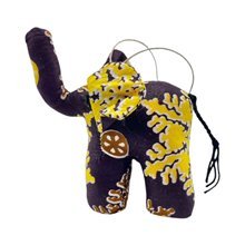 Vibrant Kitenge Elephant Ornament