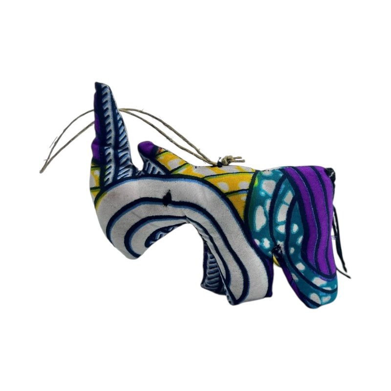 Kitenge Safari Animal Ornament – Rhino