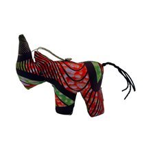 Kitenge Safari Animal Rhino Holiday Ornament