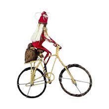 Handmade Bicycle Santa Ornament