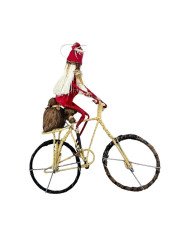 Handmade Bicycle Santa Ornament