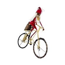 African Handmade Bicycle Santa Ornament