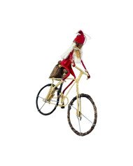 African Handmade Bicycle Santa Ornament