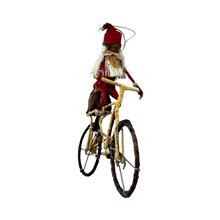 Handmade Africa Bicycle Santa Ornament