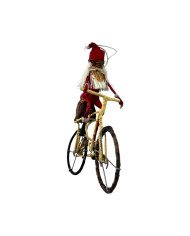 Handmade Africa Bicycle Santa Ornament