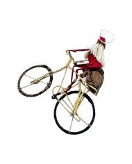 Handmade Father Christmas Bicycle Ornament