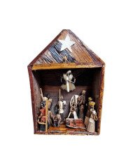 Handmade Banana Fiber Cone Figures Nativity Set
