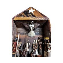 Banana Fiber Cone Figures Handmade Nativity Set
