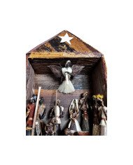 Banana Fiber Cone Figures Handmade Nativity Set