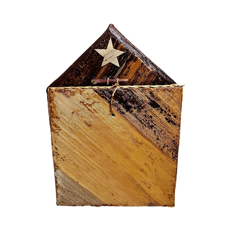 African Handmade Boxed Banana Fiber Nativity Scene