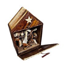 Handmade Banana Fiber Nativity Scene Box Top