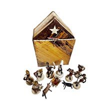 Boxed Nativity Scene Banana Fiber