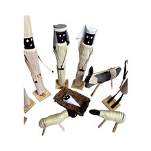 African Handmade Corn Dolls Boxed Nativity Scene