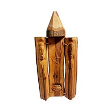 Handmade Olive Wood Branch African Hut Nativity