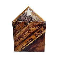 Banana Fiber Boxed Nativity Set Open Box