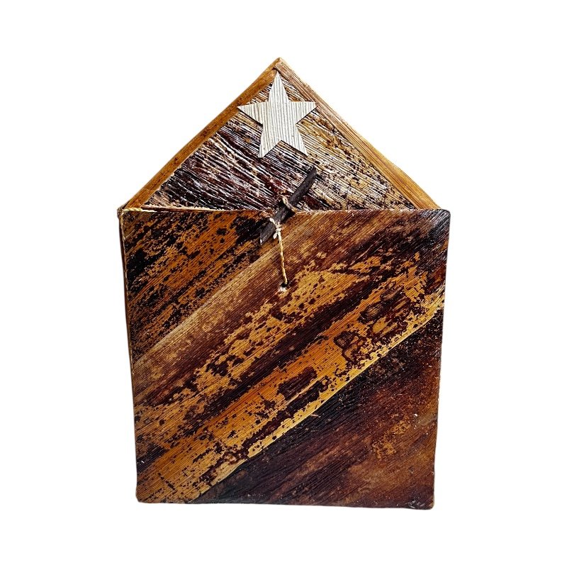 Banana Fiber Boxed Nativity Set Open Box