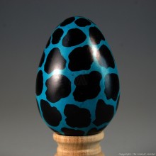 Light Blue Giraffe Print Kisii Soapstone Easter Eggs