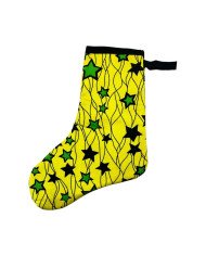 Small African Handmade Kitenge Christmas Stocking Stars