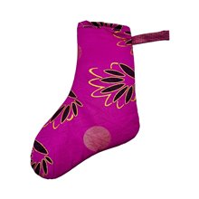 Small Kitenge Christmas Stocking Pink