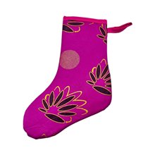 Small Pink Kitenge Christmas Stocking