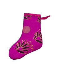 Small Pink Kitenge Christmas Stocking