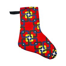 Small Kitenge Christmas Stocking Orange