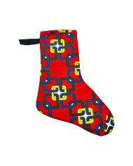 Small Kitenge Christmas Stocking Orange