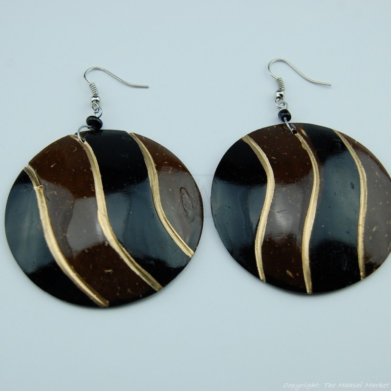 Coconut Shell Earrings 741-1-57