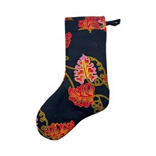 Large Fall Foliage Kitenge Christmas Stocking
